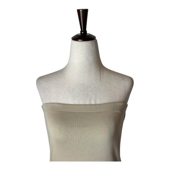 Djerf Avenue Dress Women Large Tan Nougat Strapless Tube Mini Streetwear Edgy - Picture 4 of 9